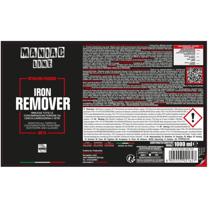 Mafra Iron Remover 1 L decontaminante ferroso cerchi