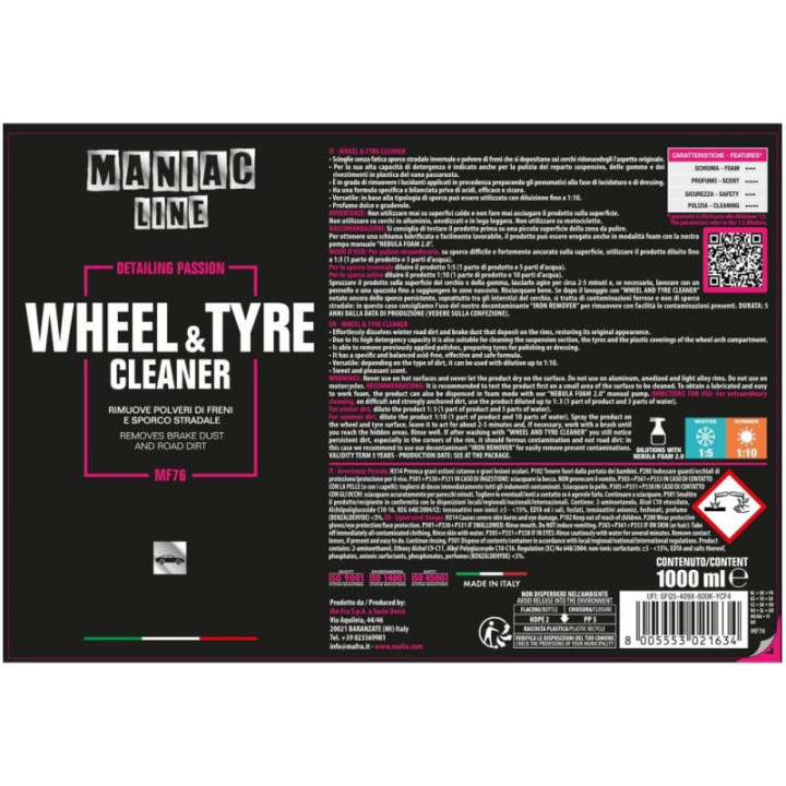 Mafra Wheel & Tyre Cleaner 1 L pulitore cerchi e gomme
