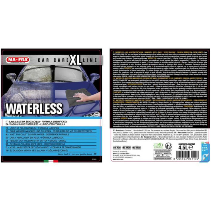 Mafra Waterless Refill lavaggio senz'acqua ricarica 4.5 L