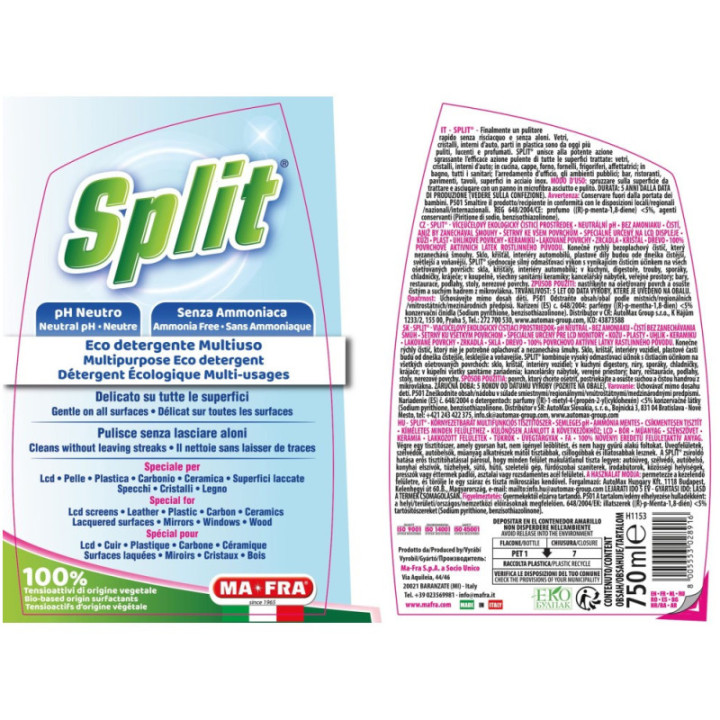 Mafra Split detergente multisuperficie 750 ml