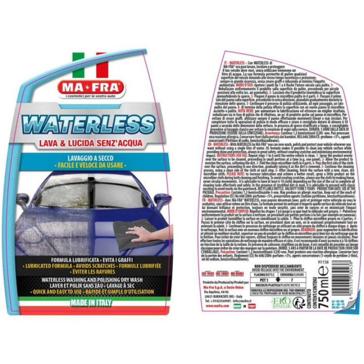 Mafra Waterless lavaggio senz'acqua lava e lucida