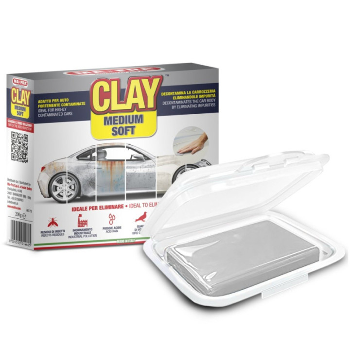 Mafra Clay Bar Medium Soft argilla decontaminante per auto chiare