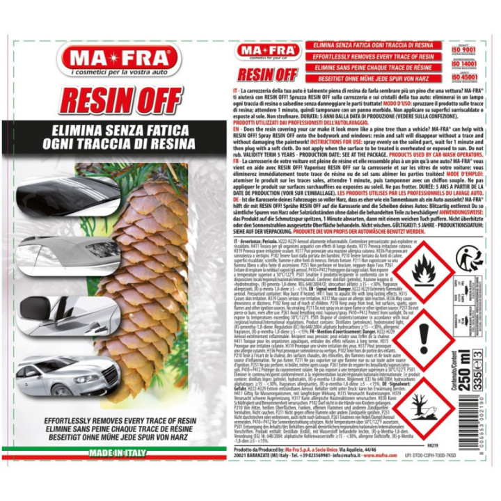 Mafra Resin Off togli resina 250 ml