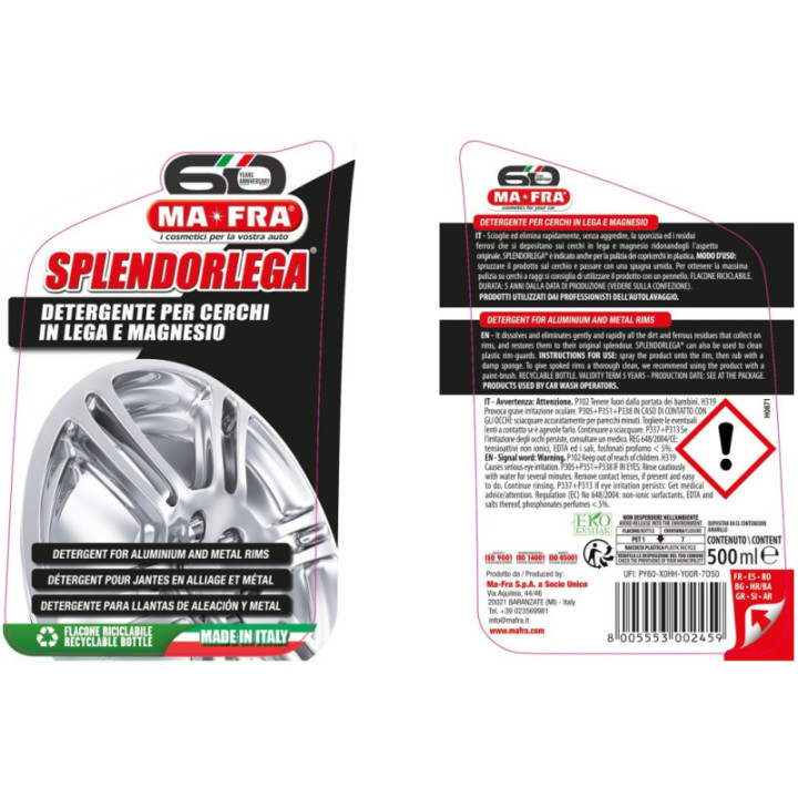 Mafra Splendorlega pulitore cerchi in lega 500 ml