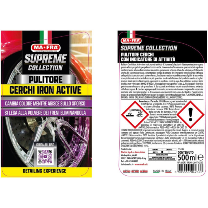 Mafra Pulitore cerchi Iron Active Supreme Collection 500 ml