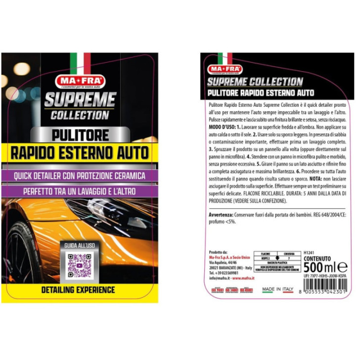 Mafra Pulitore rapido esterno auto Supreme Collection 500 ml