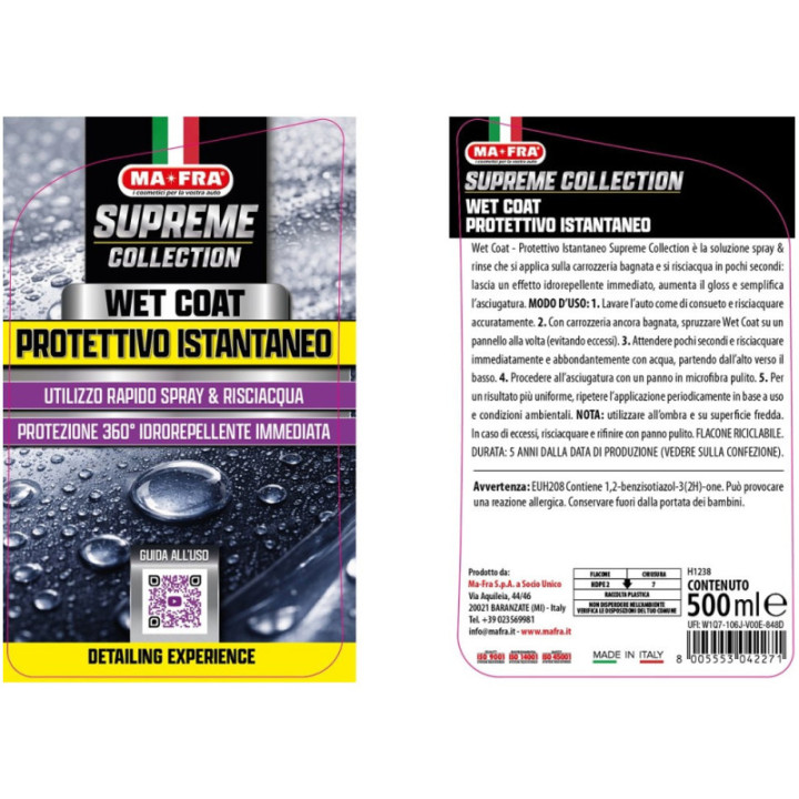 Mafra Wet Coat protettivo istantaneo Supreme Collection
